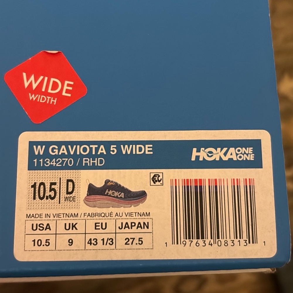 Hoka Gaviota 5 W Women's Athletic Shoes in Blue and Pink. Size 10.5 - Picture 5 of 5